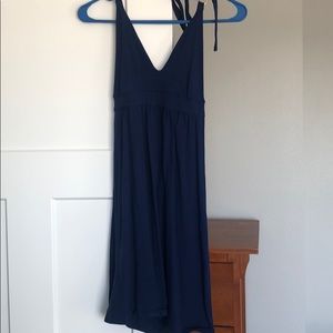 Blue halter dress